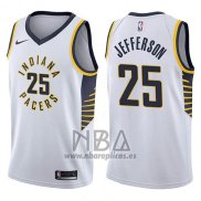 Camiseta Indiana Pacers Al Jefferson NO 25 Association 2017-18 Blanco