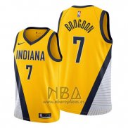 Camiseta Indiana Pacers Malcolm Brogdon NO 7 Statement Edition Amarillo