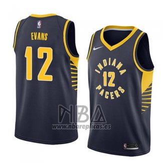 Camiseta Indiana Pacers Tyreke Evans NO 12 Icon 2018 Azul