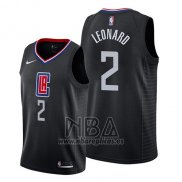 Camiseta Los Angeles Clippers Kawhi Leonard NO 2 Statement 2019 Negro