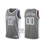 Camiseta Los Angeles Clippers Personalizada Earned 2020-21 Gris