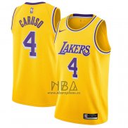 Camiseta Los Angeles Lakers Alex Caruso NO 4 Icon 2020-21 Amarillo