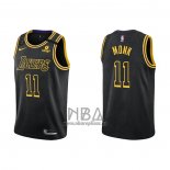 Camiseta Los Angeles Lakers Malik Monk NO 11 Mamba 2021-22 Negro