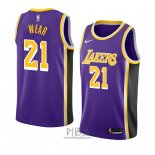 Camiseta Los Angeles Lakers Travis Wear NO 21 Statement 2018-19 Violeta