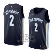 Camiseta Memphis Grizzlies Kobi Simmons NO 2 Icon 2018 Azul