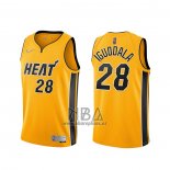 Camiseta Miami Heat Andre Iguodala NO 28 Earned 2020-21 Oro