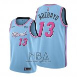 Camiseta Miami Heat Bam Adebayo NO 13 Ciudad 2019-20 Azul