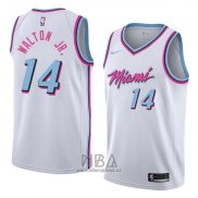 Camiseta Miami Heat Derrick Walton Jr. NO 14 Ciudad 2018 Blanco