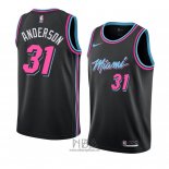 Camiseta Miami Heat Ryan Anderson NO 31 Ciudad 2018-19 Negro