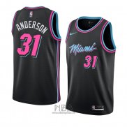 Camiseta Miami Heat Ryan Anderson NO 31 Ciudad 2018-19 Negro