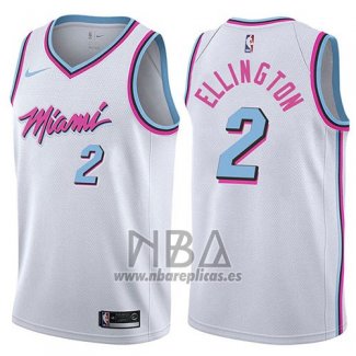 Camiseta Miami Heat Wayne Ellington NO 2 Ciudad 2017-18 Blanco