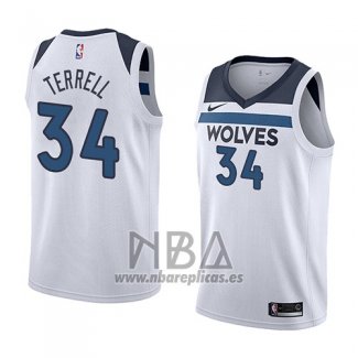 Camiseta Minnesota Timberwolves Jared Terrell NO 34 Association 2018 Blanco