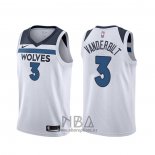 Camiseta Minnesota Timberwolves Jarred Vanderbilt NO 3 Association Blanco