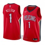 Camiseta New Orleans Pelicans Jameer Nelson NO 1 Statement 2018 Rojo