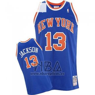 Camiseta New York Knicks Mark Jackson NO 13 Retro Azul