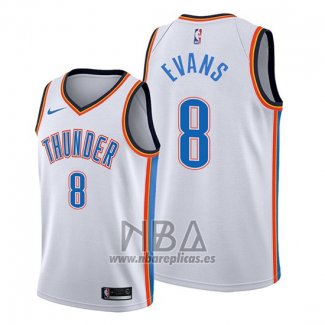 Camiseta Oklahoma City Thunder Jawun Evans NO 8 Association Blanco