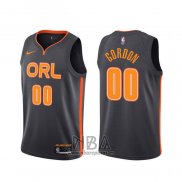 Camiseta Orlando Magic Aaron Gordon NO 0 Ciudad 2019-20 Negro