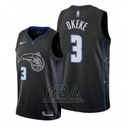 Camiseta Orlando Magic Chuma Okeke NO 3 Ciudad 2019-20 Negro