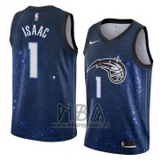 Camiseta Orlando Magic Jonathan Isaac NO 1 Ciudad 2018 Azul