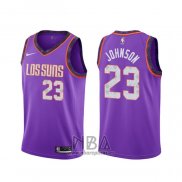 Camiseta Phoenix Suns Cameron Johnson NO 23 Ciudad 2018 19 Violeta