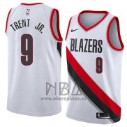 Camiseta Portland Trail Blazers Gary Trent Jr. NO 9 Association 2018 Blanco