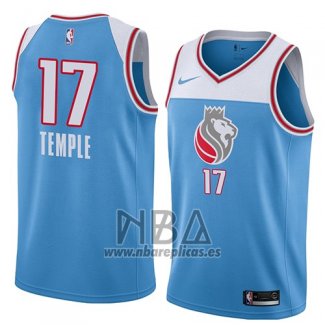 Camiseta Sacramento Kings Garrett Temple NO 17 Ciudad 2018 Azul