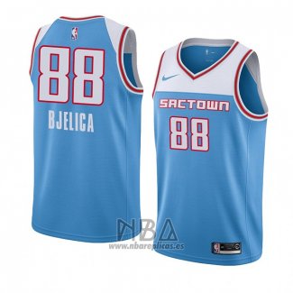 Camiseta Sacramento Kings Nemanja Bjelica NO 88 Ciudad 2018-19 Azul