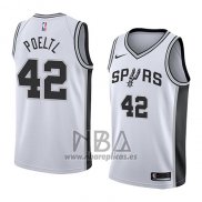 Camiseta San Antonio Spurs Jakob Poeltl NO 42 Association 2018 Blanco