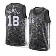 Camiseta San Antonio Spurs Marco Belinelli NO 18 Ciudad 2018 Gris