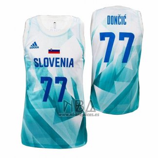 Camiseta Slovenia Luka Doncic NO 77 Tokyo 2021 Blanco