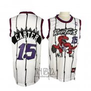 Camiseta Toronto Raptors Vince Carter NO 15 Retro Blanco