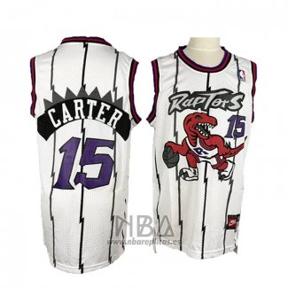 Camiseta Toronto Raptors Vince Carter NO 15 Retro Blanco