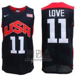 Camiseta USA 2012 Kevin Love NO 11 Negro