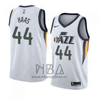 Camiseta Utah Jazz Isaac Haas NO 44 Association 2018 Blanco