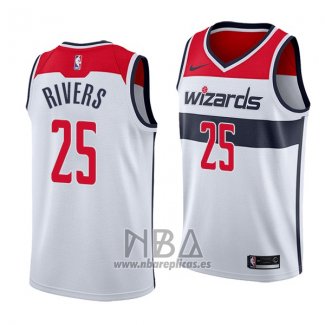 Camiseta Washington Wizards Austin Rivers NO 25 Association 2018 Blanco