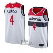 Camiseta Washington Wizards Chris Chiozza NO 4 Association 2018 Blanco