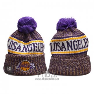 Gorro Beanie Los Angeles Lakers Violeta Blanco2