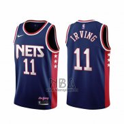 Camiseta Brooklyn Nets Kyrie Irving NO 11 Ciudad 2021-22 Azul