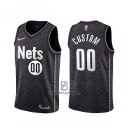 Camiseta Brooklyn Nets Personalizada Earned 2020-21 Negro