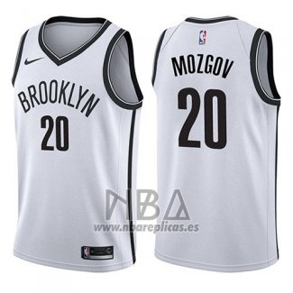 Camiseta Brooklyn Nets Timofey Mozgov NO 20 Association 2017-18 Blanco