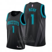 Camiseta Charlotte Hornets Malik Monk NO 1 Ciudad Edition Negro