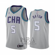 Camiseta Charlotte Hornets Nicolas Batum NO 5 Ciudad Edition Gris