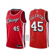 Camiseta Chicago Bulls Denzel Valentine NO 45 Ciudad 2021-22 Rojo