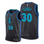 Camiseta Dallas Mavericks Seth Curry NO 30 Ciudad Negro