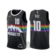 Camiseta Denver Nuggets Bol Bol NO 10 Ciudad Negro