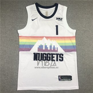 Camiseta Denver Nuggets Michael Porter JR. NO 13 Association 2017-18 Blanco