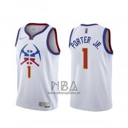 Camiseta Denver Nuggets Michael Porter Jr. NO 1 Earned 2020-21 Blanco