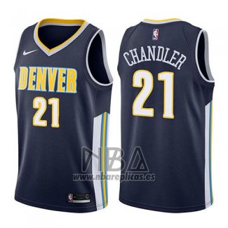 Camiseta Denver Nuggets Wilson Chandler NO 21 Icon 2017-18 Azul