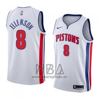 Camiseta Detroit Pistons Henry Ellenson NO 8 Association 2018 Blanco