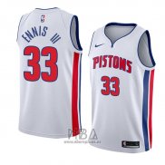 Camiseta Detroit Pistons James Ennis III NO 33 Association 2018 Blanco